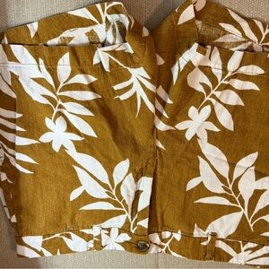 Old Navy Mustard and White Floral Shorts